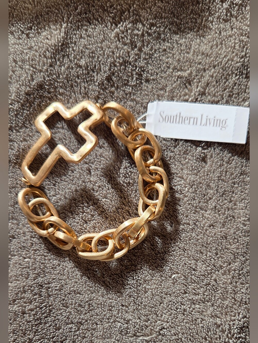 Southern Living Gold Cross Link Bracelet